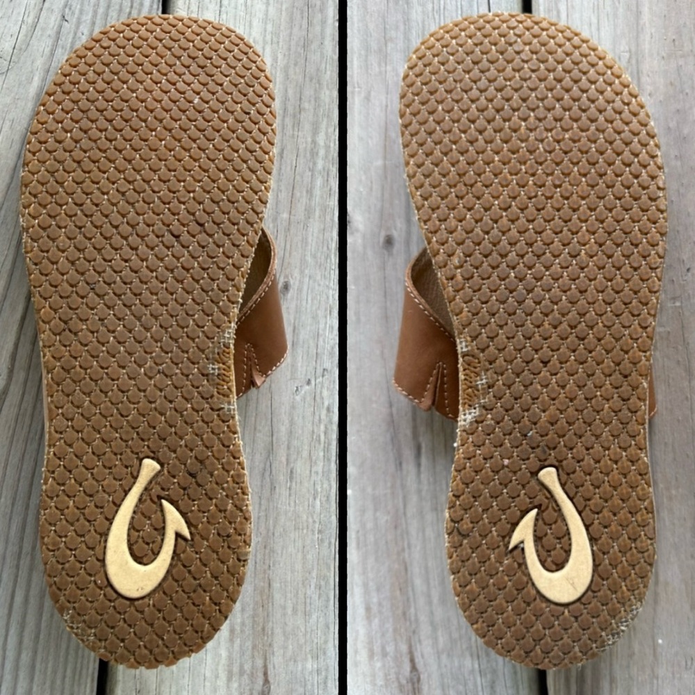 Olukai Paniolo Lipi Flip Flops Size 8 - Picture 3 of 5